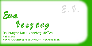 eva veszteg business card